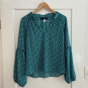 Blue Rain 💚 Top Floral Green Medium